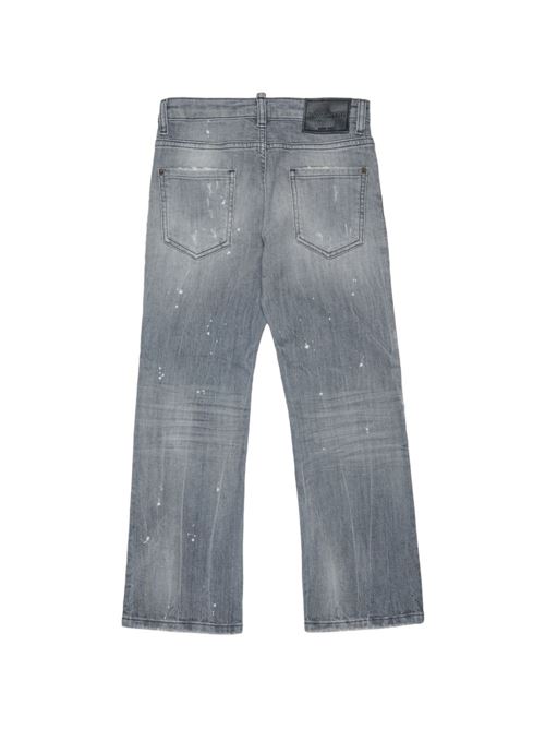 Jeans bambino Dsquared2 grigio regular fit con effetto used Dsquared Kids | DQ3582D0AI2DQ03